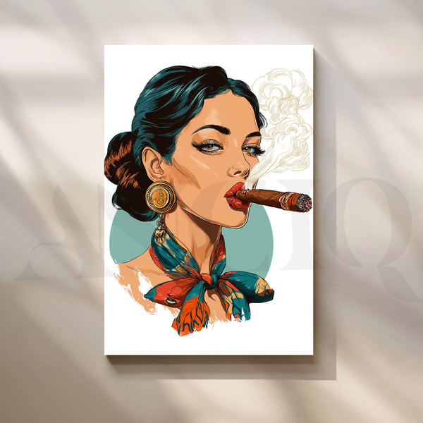 Retro Woman Pop Art Canvas Artwork (Ready to Ship)