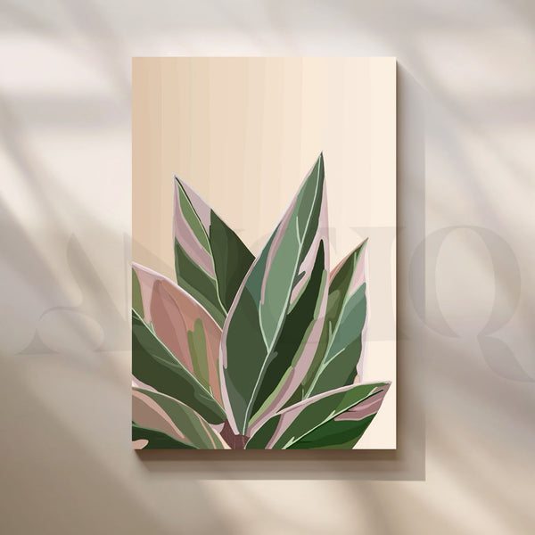 Tropical Leaf Harmony Botanical Canvas Artwork (Ready to Ship)