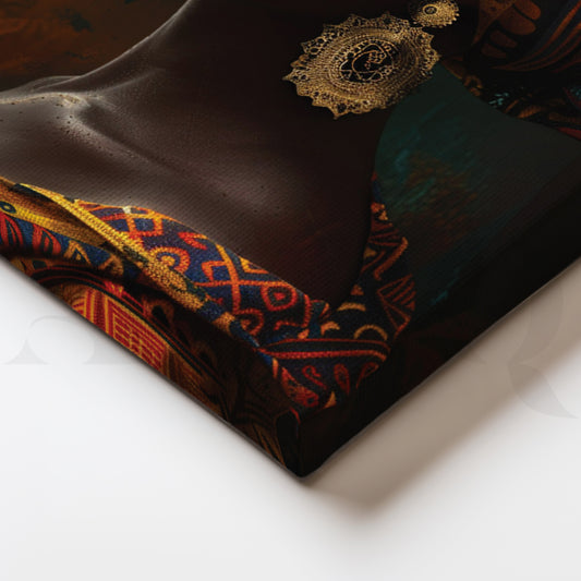 Queen in Hues of Bronze Canvas Wall Art