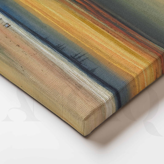 Muted Coastal Sunset Canvas Artwork