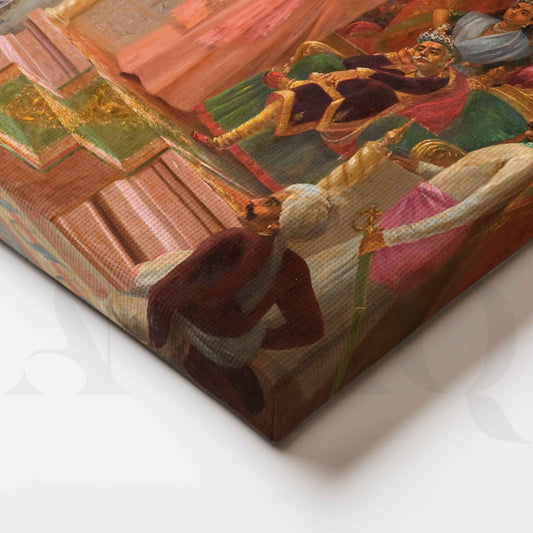 Draupadi at the Court of Virata by Raja Ravi Varma Canvas Artwork