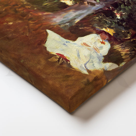 Monet Painting Outdoors Canvas Painting for Home Office