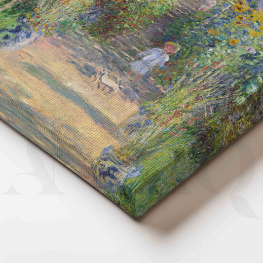 The Artist’s Garden at Vétheuil Impressionist Canvas Artwork