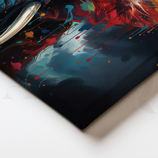 Elephant's Majesty in a Myriad of Shades Wall Art Print