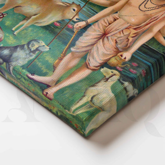 Lord Dattatreya by Raja Ravi Varma Canvas Artwork