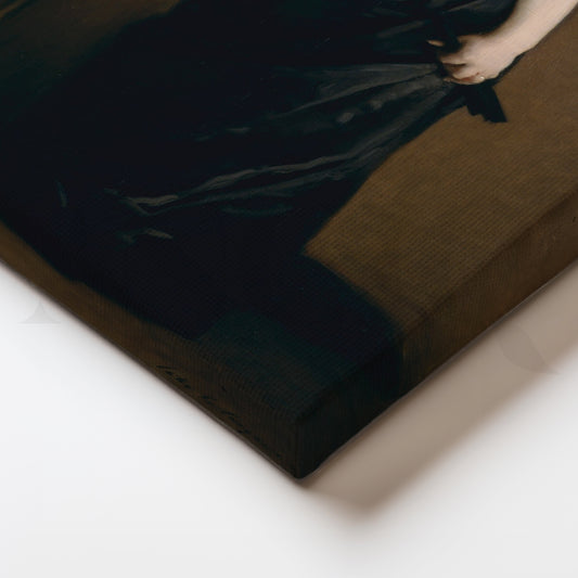 Black Gown Elegance Canvas Painting for Dining Room