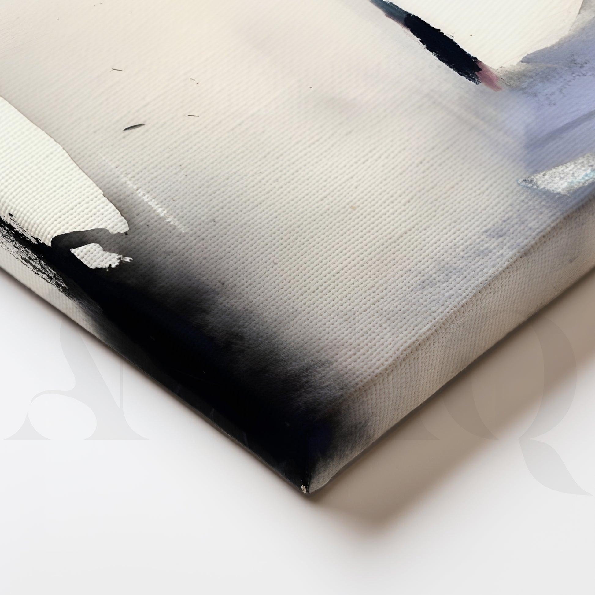 Black and Grey Abstract Canvas Artwork for Stylish Bedroom