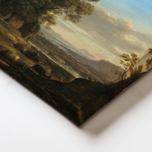 Pastoral Dance by the Falls Canvas Painting for Dining Room