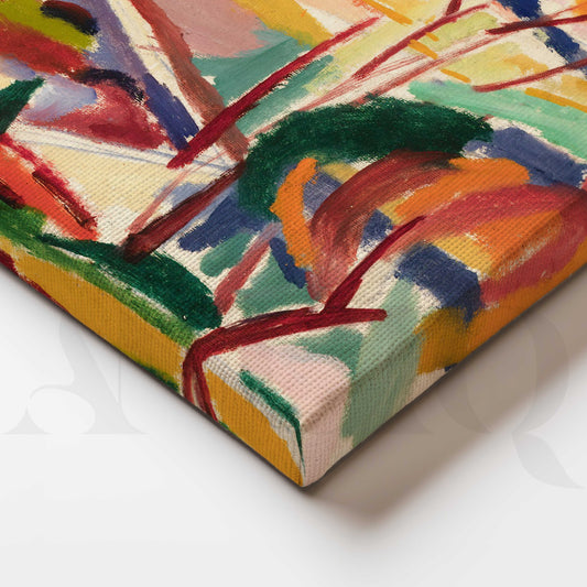 Colorful Expressionist Forest Canvas Artwork