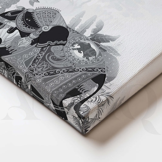 Indian Heritage Monochrome Gallery Wall Artwork Set of 3