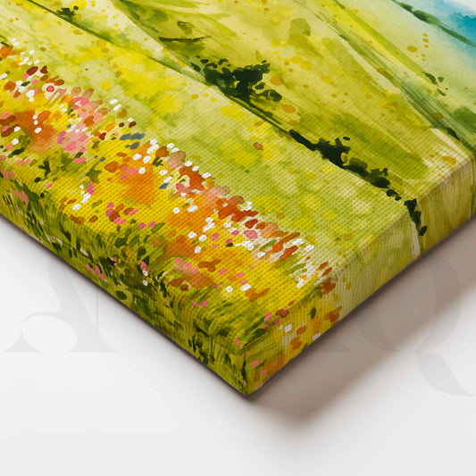 Meadow Fields Landscape Canvas Artwork