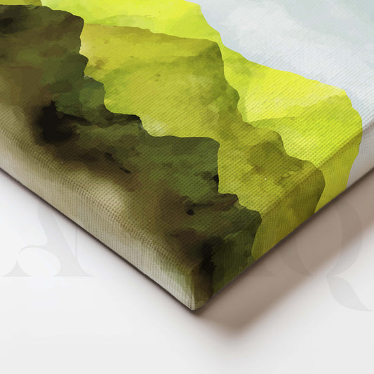 Misty Green Mountain Gallery Wall Artwork Set of 3