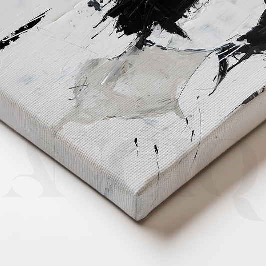 Black and White Portrait Canvas Artwork for Office/Study Room