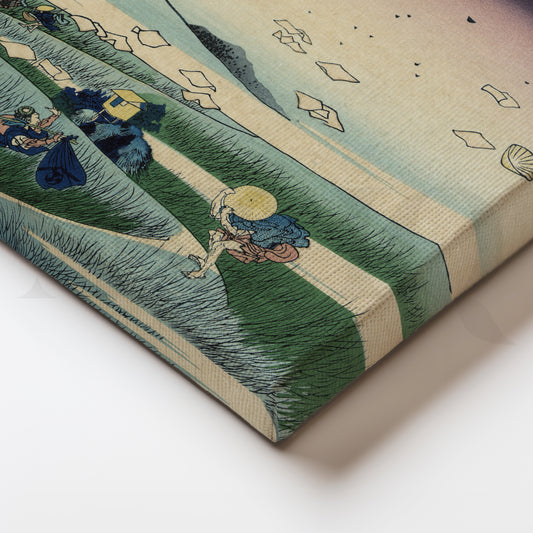 A Sudden Gust at Ejiri Canvas Painting for Modern Living Room