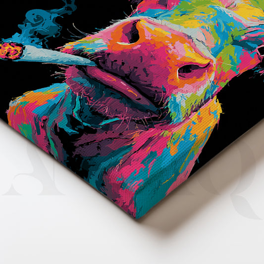 Neon Cow Expressions Gallery Wall – Set of 3 Artworks