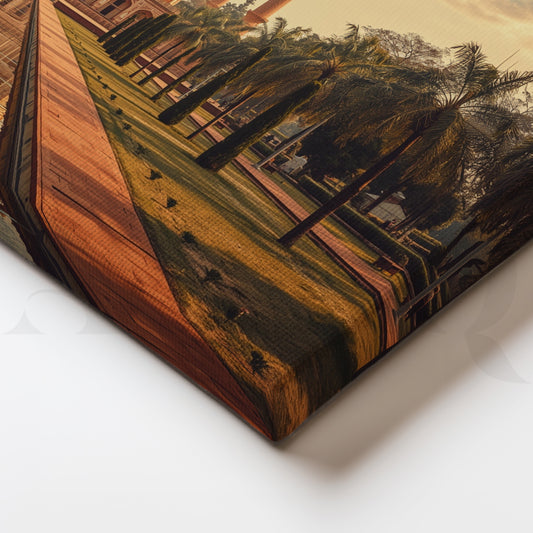 Taj Mahal Garden View Canvas Artwork for Living Room