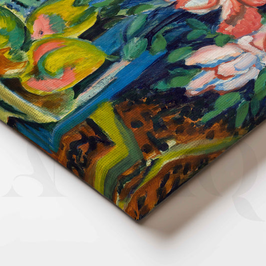 Expressive Floral Still Life Canvas Artwork for Kitchen/Dining Area