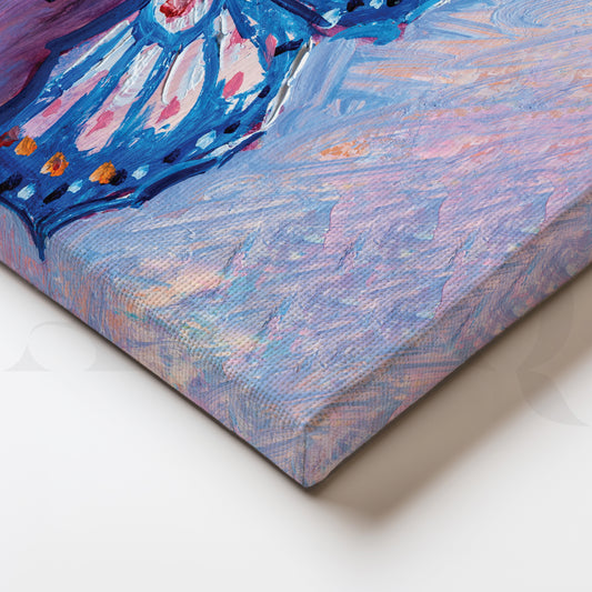 Abstract Butterfly in Flight Canvas Wall Painting