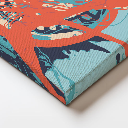 Abstract Whirlwind in Red and Blue