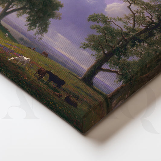 Dramatic Pasture Sky Canvas Artwork for Living Room & Dining Area