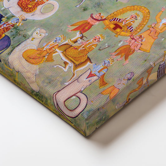 Rajasthani Miniatures Canvas Wall Painting
