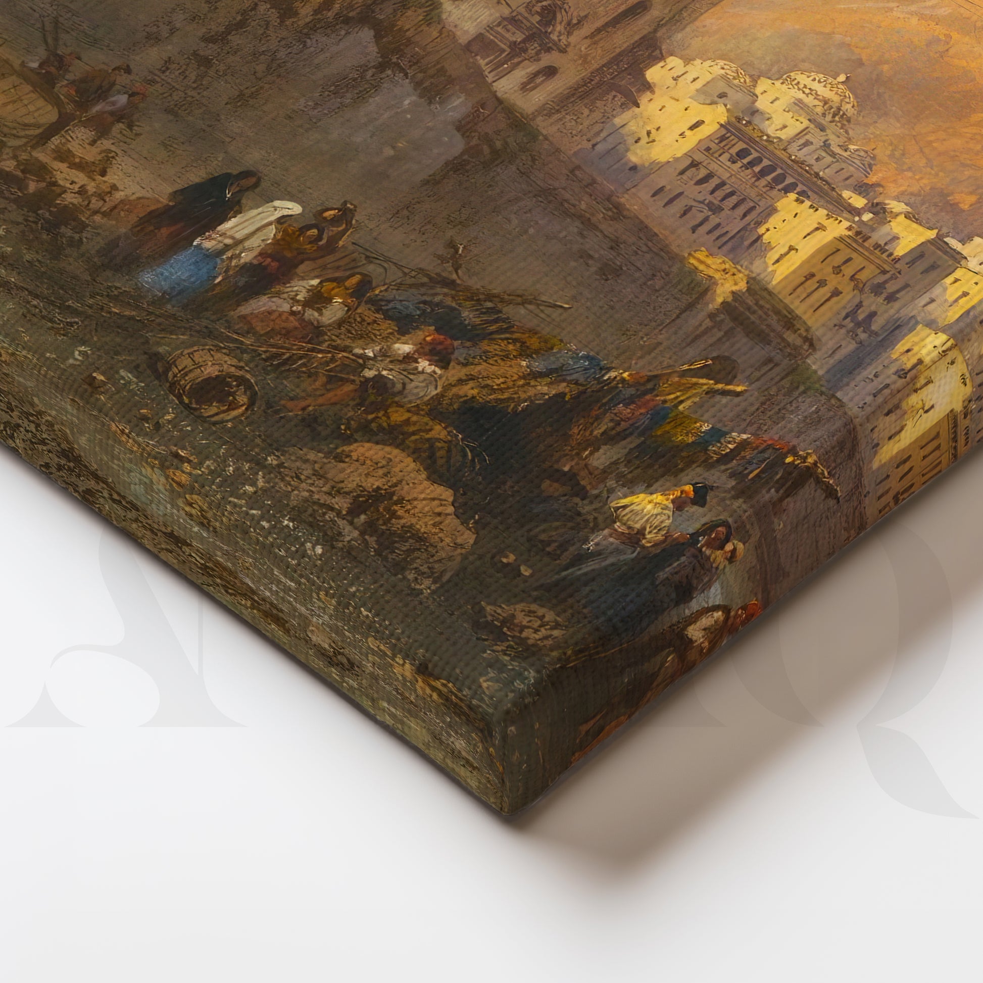 Coastal Mountain Harbour Gallery Wall – Set of 3 Mediterranean Landscape Artworks - 18 x 24 Inches for Entryway/Hallway