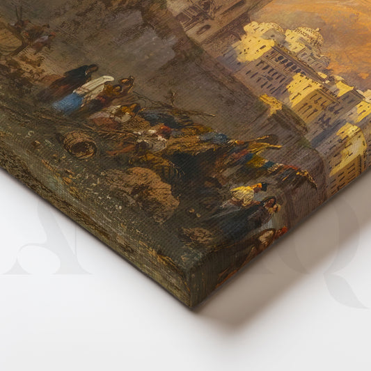 Coastal Mountain Harbour Gallery Wall – Set of 3 Mediterranean Landscape Artworks - 18 x 24 Inches for Entryway/Hallway