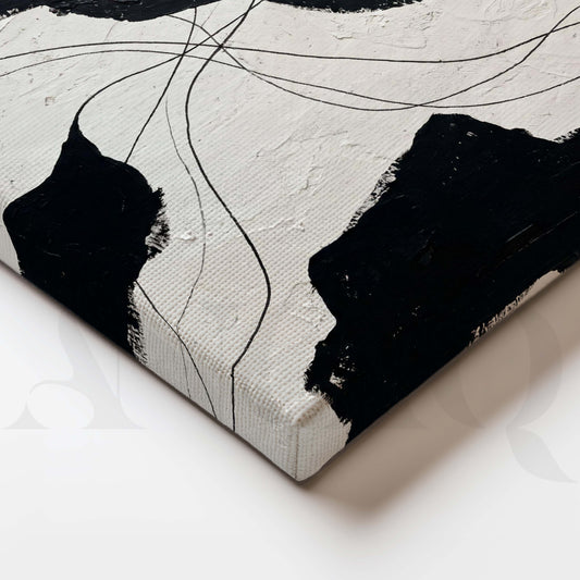 Black White Minimal Abstract Gallery Wall Set of 2