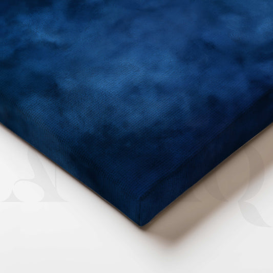 Deep Blue Textured Abstract Canvas Artwork