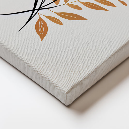Minimalist Botanical Illustration with Earthy Tones and Subtle Details