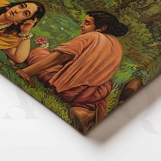 Shakuntala Patra Lekhan by Raja Ravi Varma Artwork
