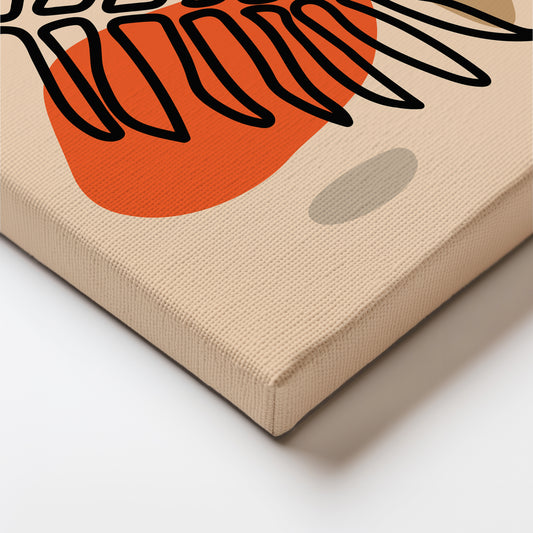 Bold Minimalism: Abstract Leaf and Geometric Shapes