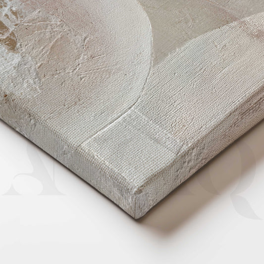 Neutral Geometric Abstract Canvas Artwork