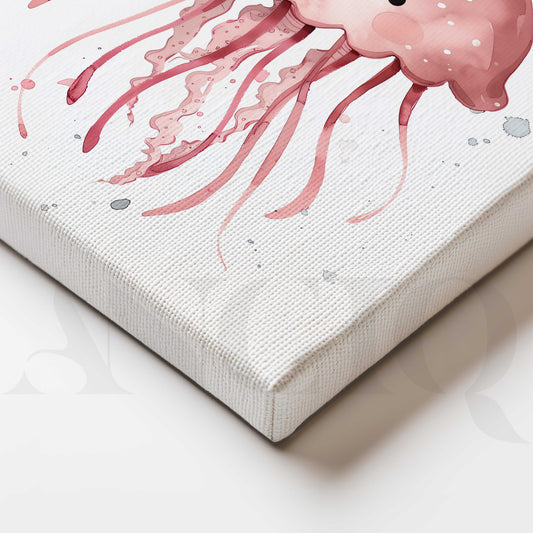 Pink Jellyfish Dreams Kids Canvas Artwork
