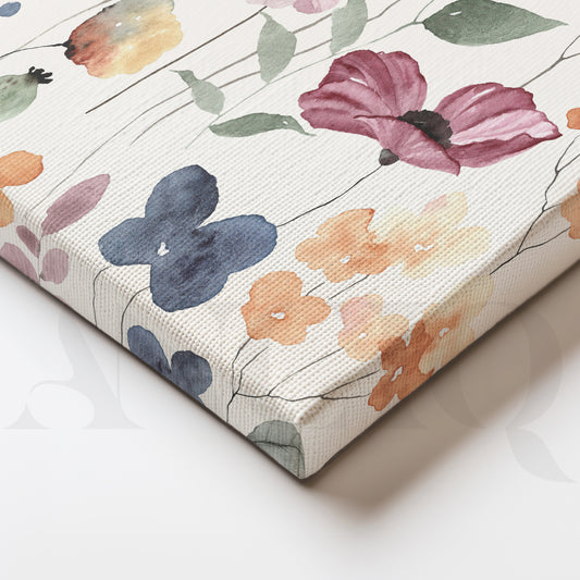 Poppies in the Wind Canvas Wall Painting
