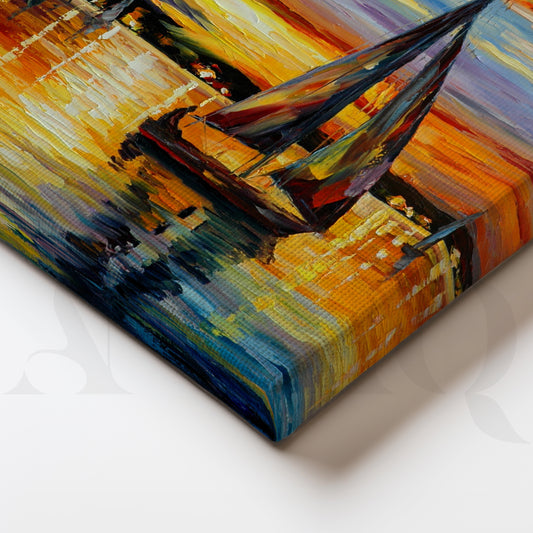 Sunset Sailing Journey Gallery Wall – Set of 3 Artworks