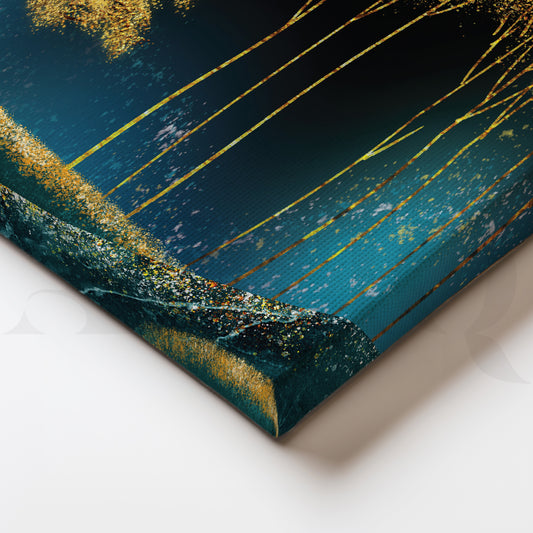Golden Canopy Canvas Wall Painting