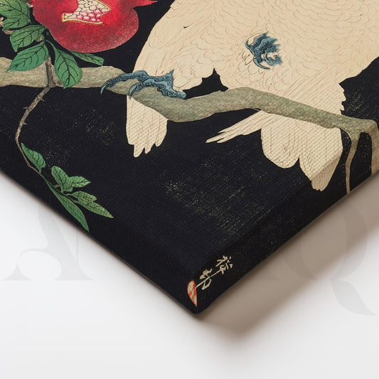 Elegant Cockatoo Botanical Gallery Wall – Set of 3 Oriental Artworks