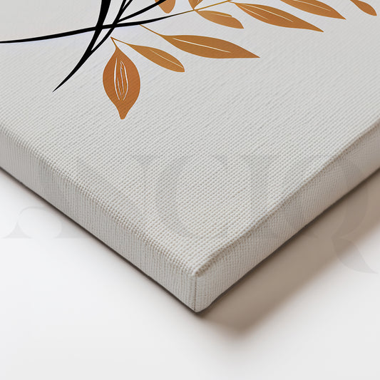 Minimalist Botanical Illustration with Earthy Tones and Subtle Details
