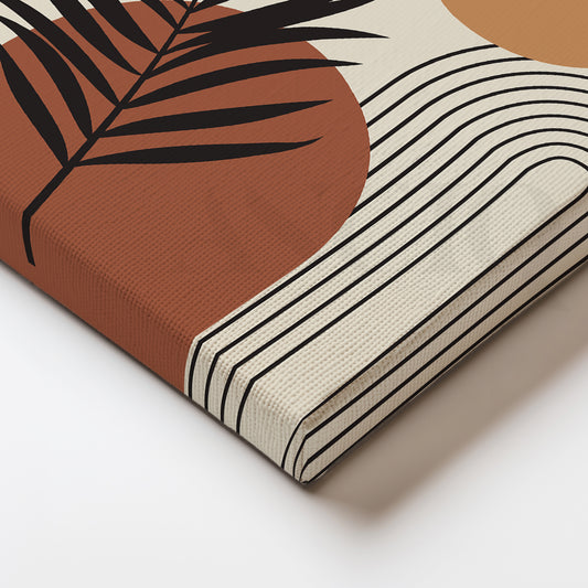 Minimalist Geometry: Bold Shapes and Nature's Delicate Touch