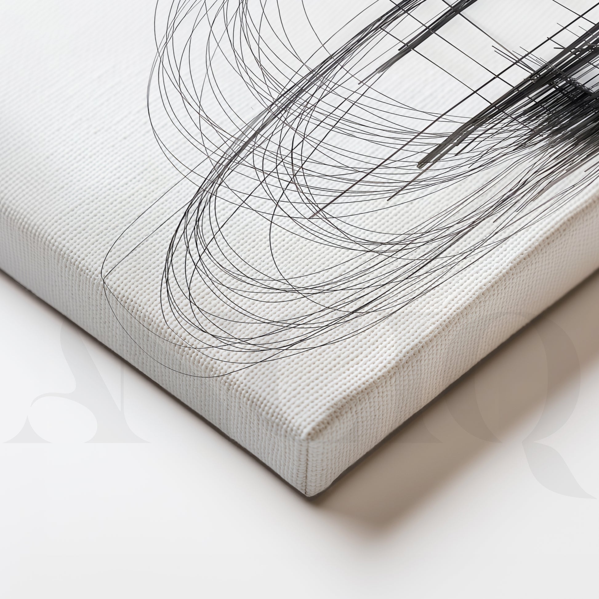 Black Line Architectura Canvas Artwork for Office/Study Room