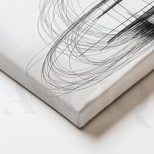 Black Line Architectura Canvas Artwork for Office/Study Room