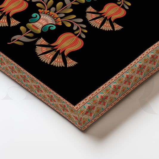 Floral Harmony: Intricate Patterns in a Traditional Design
