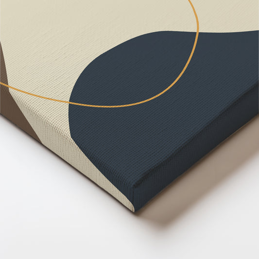 Earthy Tones and Organic Shapes in a Minimalist Abstract Design