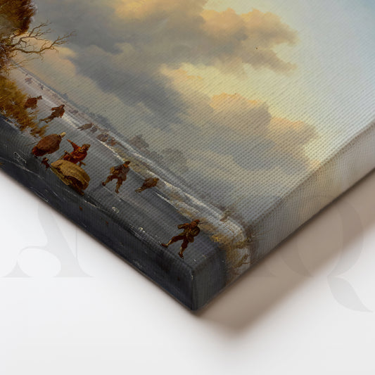 Snow Castle River View Canvas Artwork