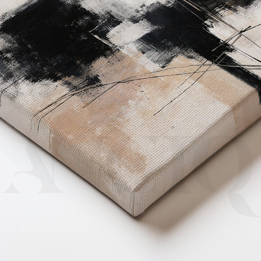 Bold Monochrome Expression Gallery Wall – Set of 3 Abstract Artworks - 18 x 24 Inches