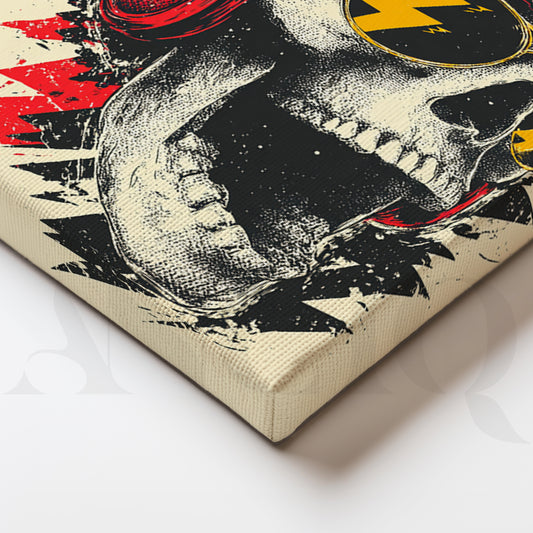 Rebel Rider Skulls Gallery Wall – Set of 3 Pop Art Canvas Artwoks