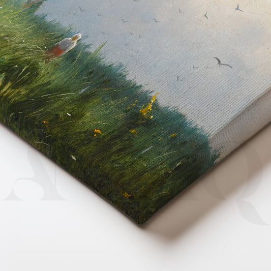 Quiet Meadow Walk Canvas Artwork for Bedroom Wall