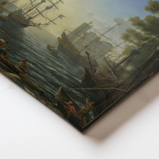 Grand Port of Antiquity Canvas Painting for Home Office