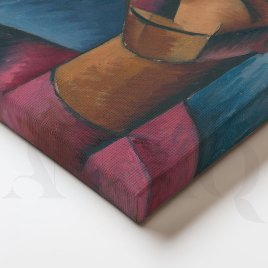 Abstract Male Portrait Canvas Artwork for Office/Study Room
